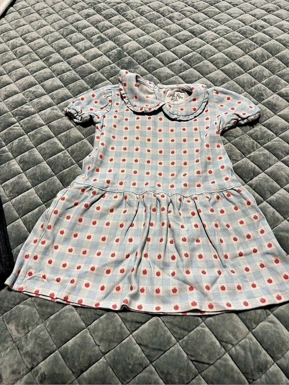Little Paper Kids Gingham Dress in Blue & Pink Size 4T